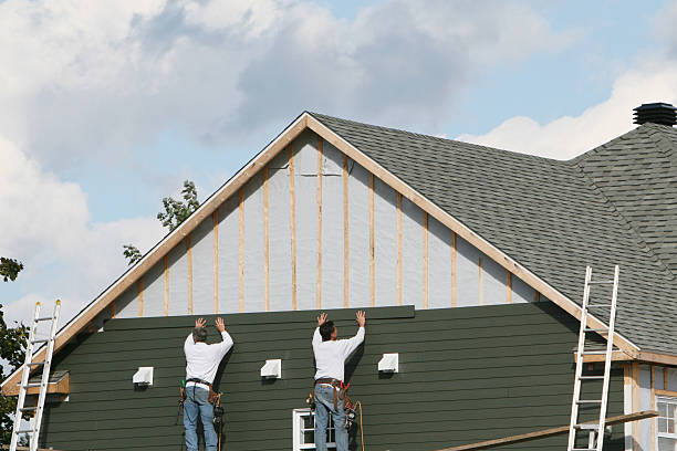 Professional Siding Contractor technician working in Hainesport, NJ